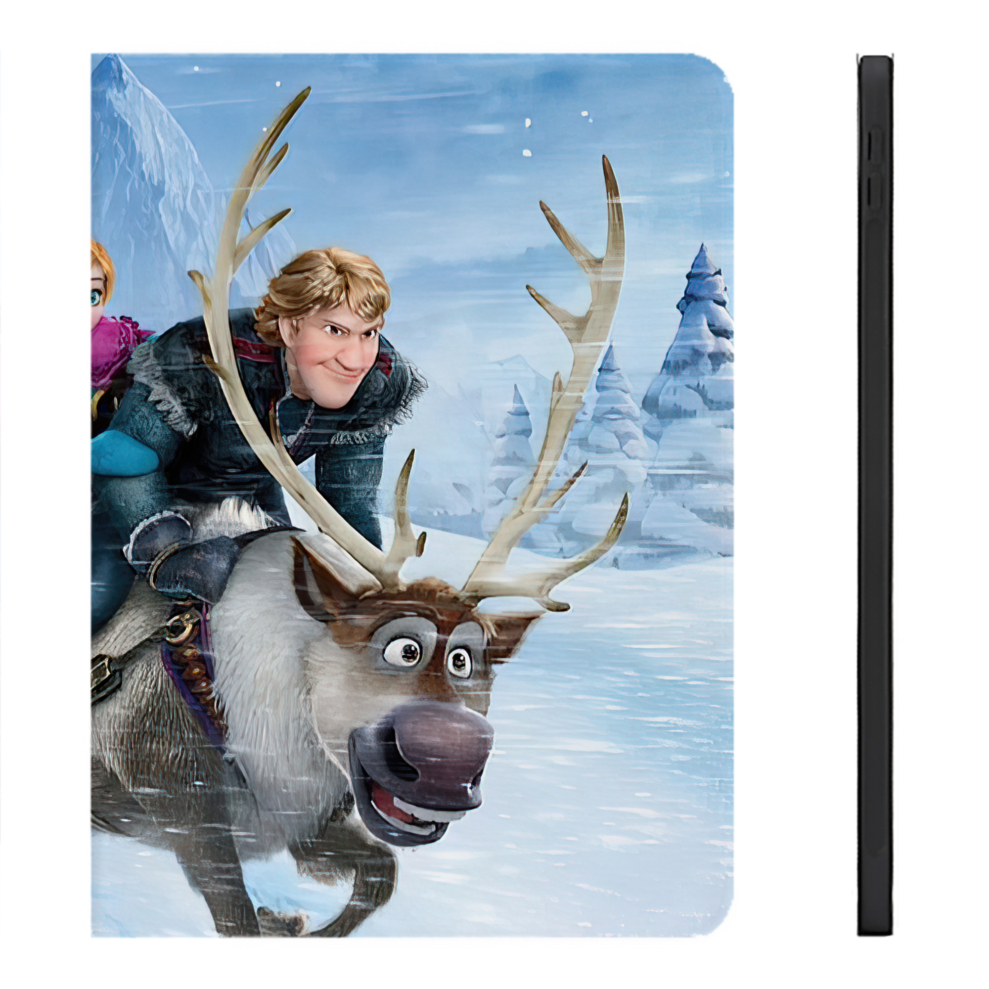（画像用） アナと雪の女王 アンナ エルサ Frozen Anna Elsa IPadケース ペンホルダー付き ブックスタイルデザイン